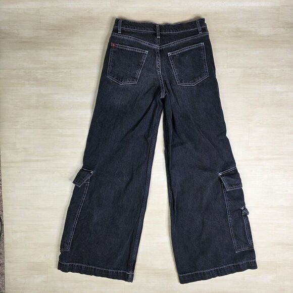 Urban Outfitters BDG Y2K Ankle Cargo Wide Leg Denim‎ Jeans Pants Size 26 - Picture 2 of 10